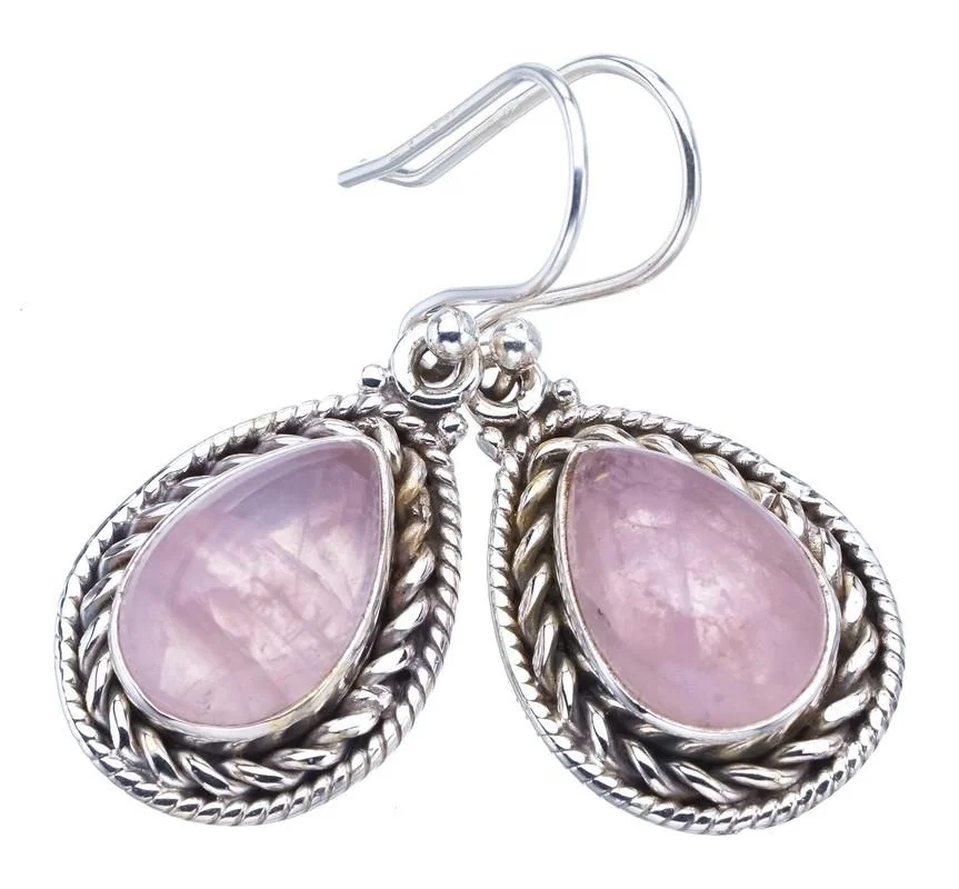 

Серьги ручной работы из серебра 1,25 "F6137 с искусственным кварцем StarGems