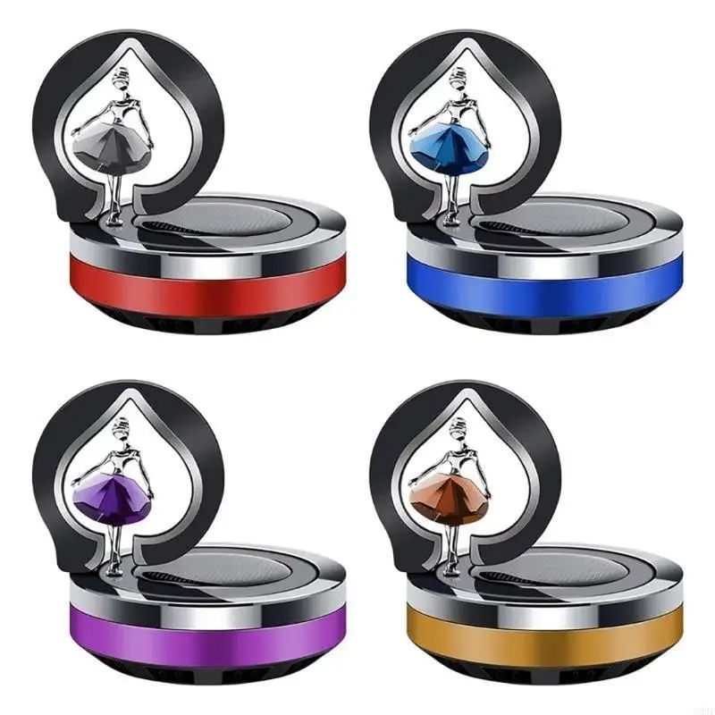 

G99F Solar Powered Car Dashboard Dancer Fragrances Ornament Metal for Freshes Air