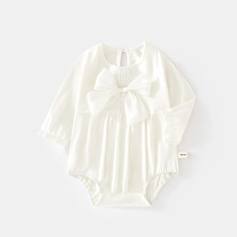 Baby Rompers Spring and Autumn Baby Girl Triangle Rompers Modal Newborn Long-Sleeved Jumpsuit Boneless Romper