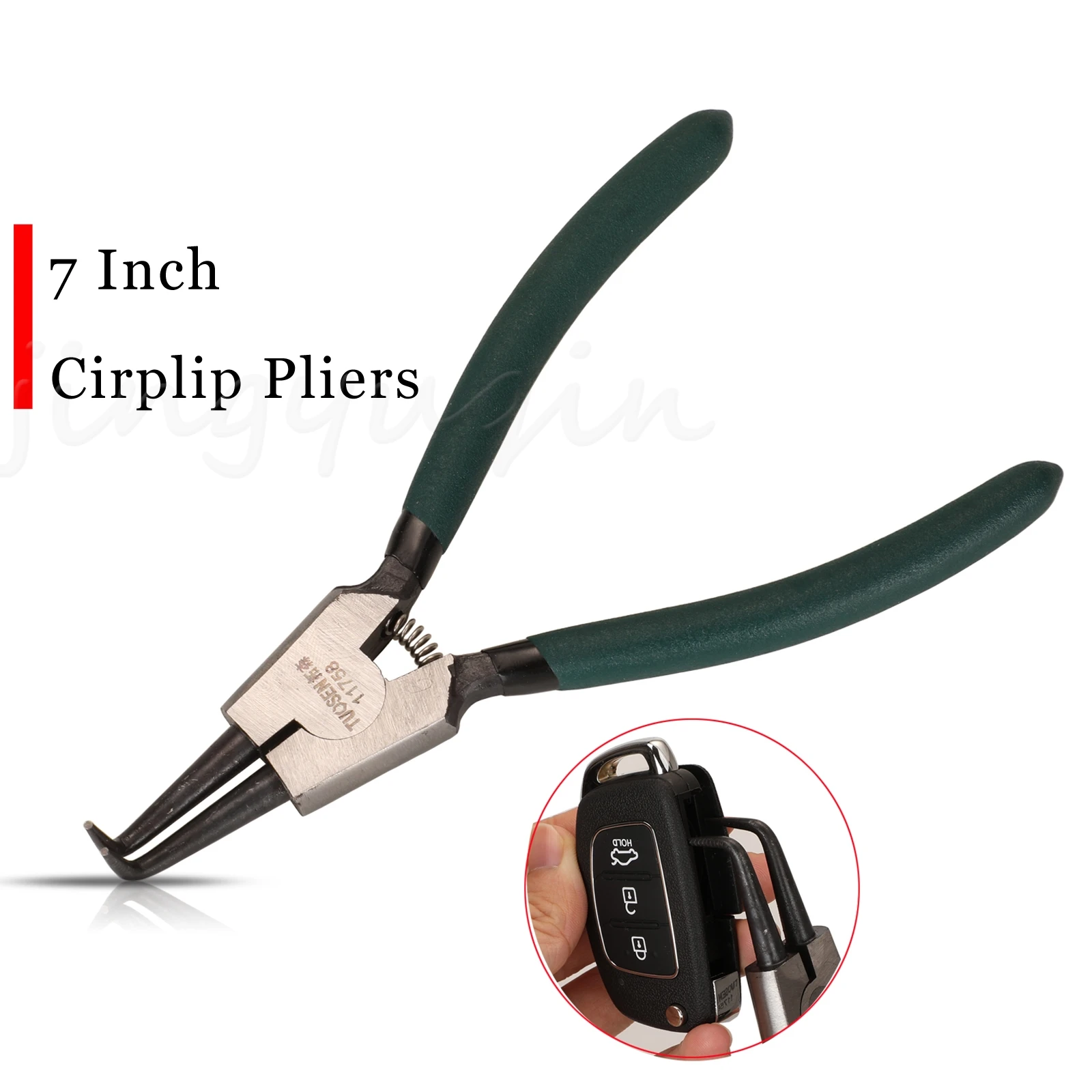 

jingyuqin 7 Inch Circlip Pliers-outer Snap Ring Multi-function Tools Crimping Tool Outer Snap Ring Removal Car Key Device