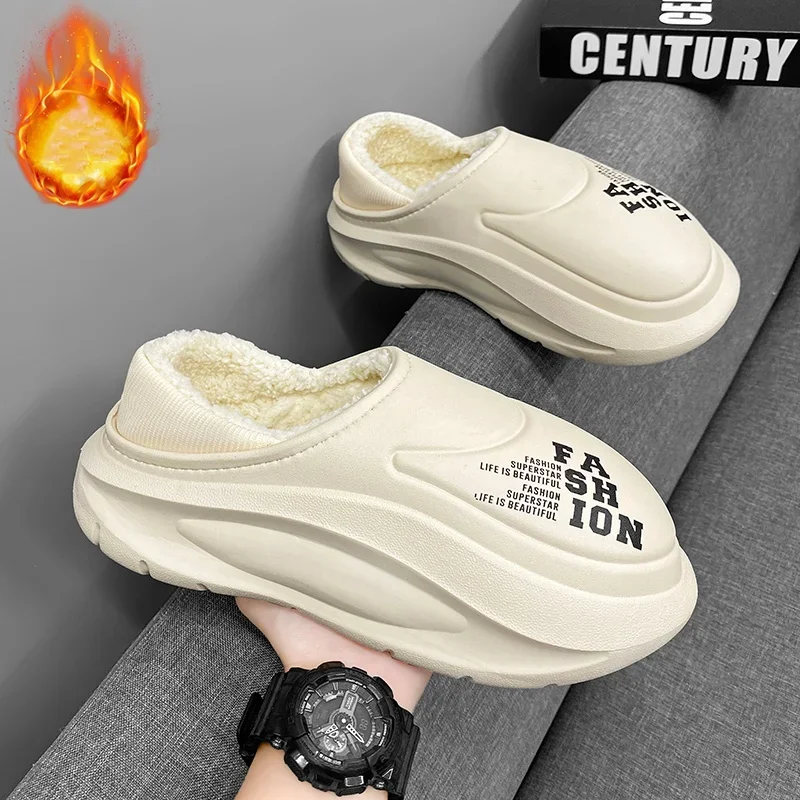 شباشب قطنية دافئة ومغطاة بالكامل، للترفيه في الهواء الطلق، غير قابلة للانزلاق، مقاومة للماء، أحذية قطنية مقاومة للبرد #1