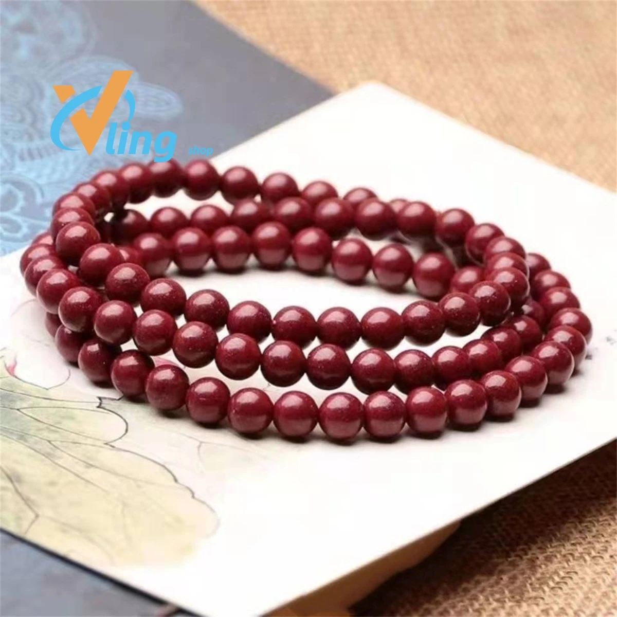 

Purple Cinnabar Round Bead Bracelet Raw Primitive Year Imperial Men's And Women's Gift Charm Retro Amulet Simple Versatile