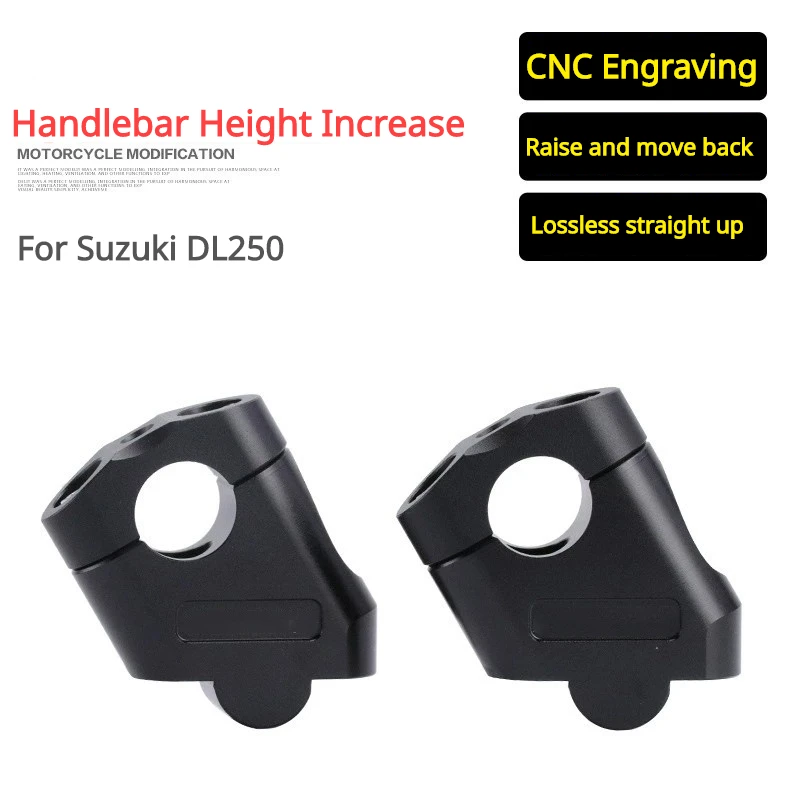 

Handlebar Riser Clamp CNC Handle Bar Lift Extend Adapter Mount For Suzuki DL250