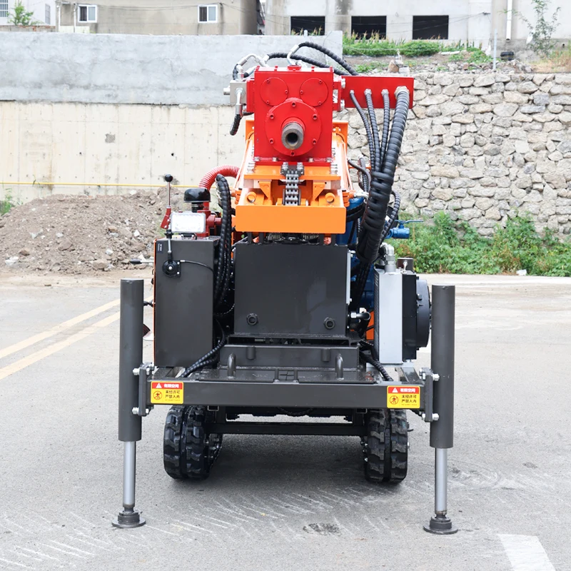 Customized Crawler Mounted Rotary Drilling Machine 200M Diesel Hydraulic Power Mobile Water Well Drilling Machine