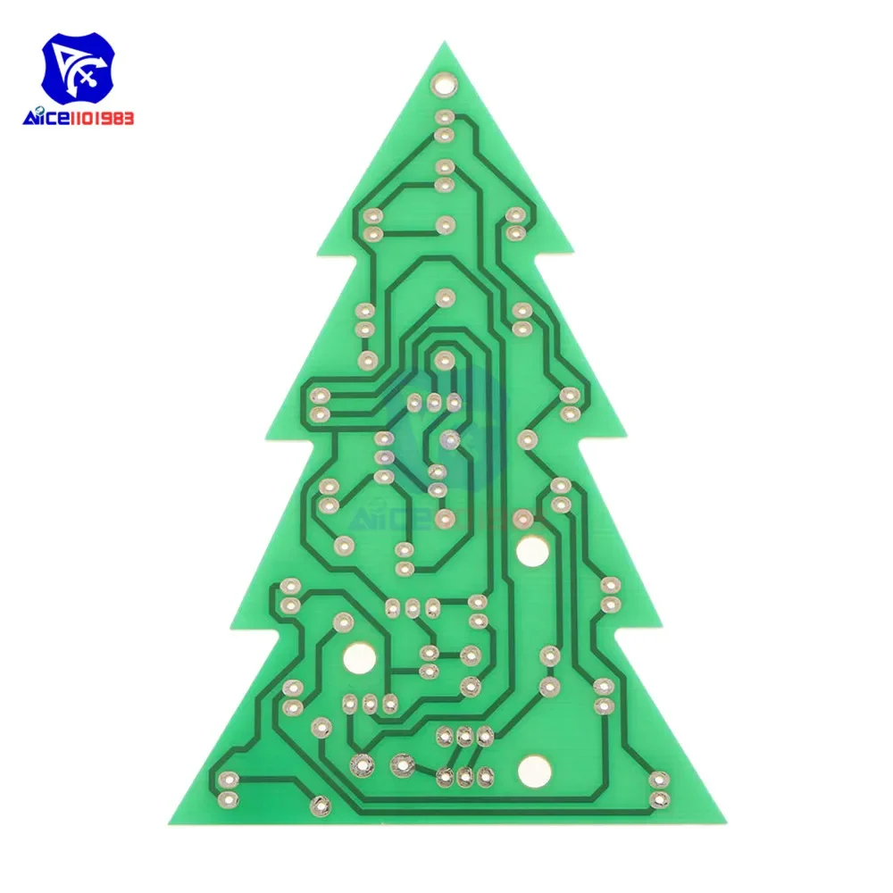 diymore Red Green LED Flash Christmas Trees DIY Kit LED Light Circuit Electronic Learning Suit DIY Kit