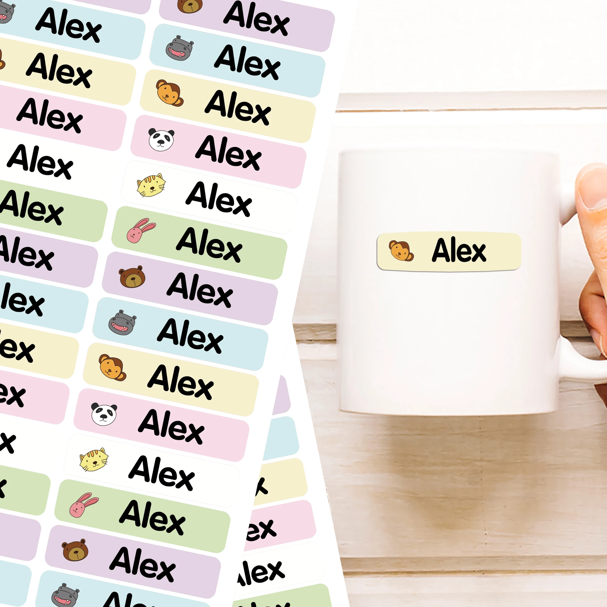 Wedding Party Supply - Gepersonaliseerde naamstickers op maat gemaakte dieren