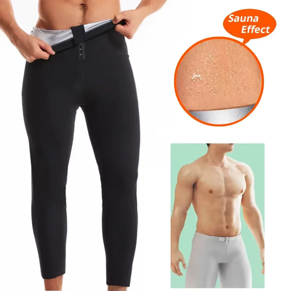 CXZD Men Body Shaper Sauna Slimming Pants Hot Thermo Sweat Shorts Abdomen Waist Trainer Fitness Leggings Weight Loss Shapewear