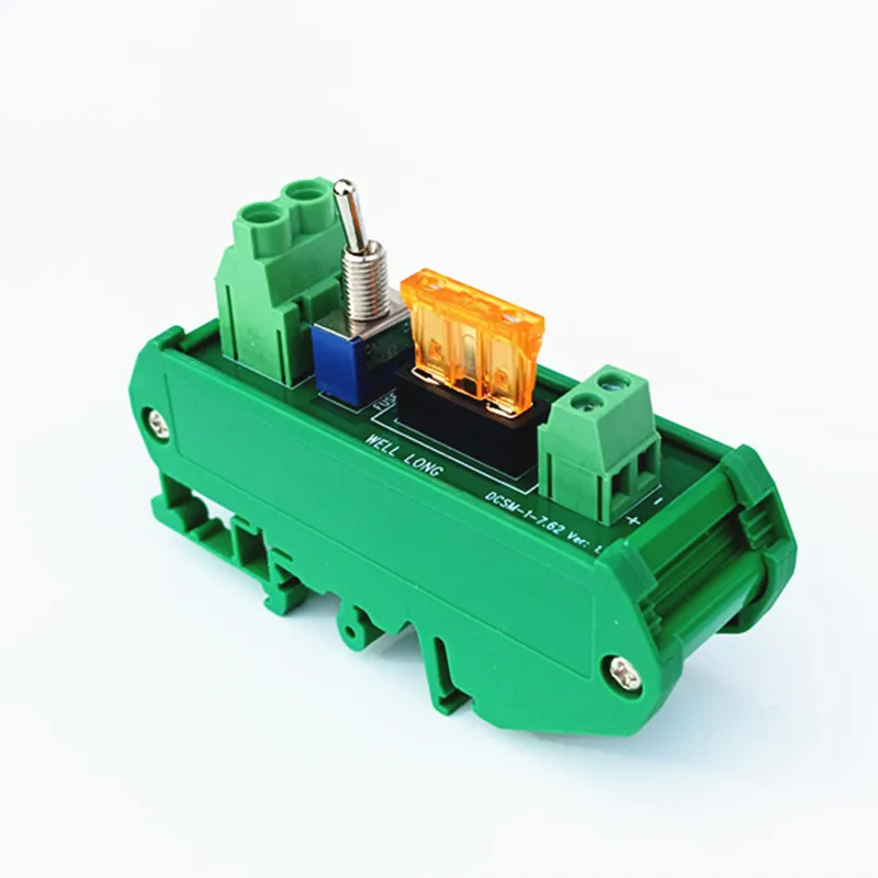 DIN Rail Mounted Fuse Distribution Board 1 Position with Switch And Fuse Module for AC/DC 5-32V Power Distribution System