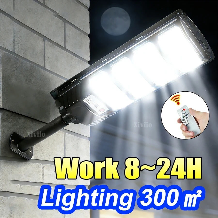 Super Bright Outdoor Solar Lamp With Motion Sensor Solar LED Light Outdoor Garden Courtyard Street Wall Lamp