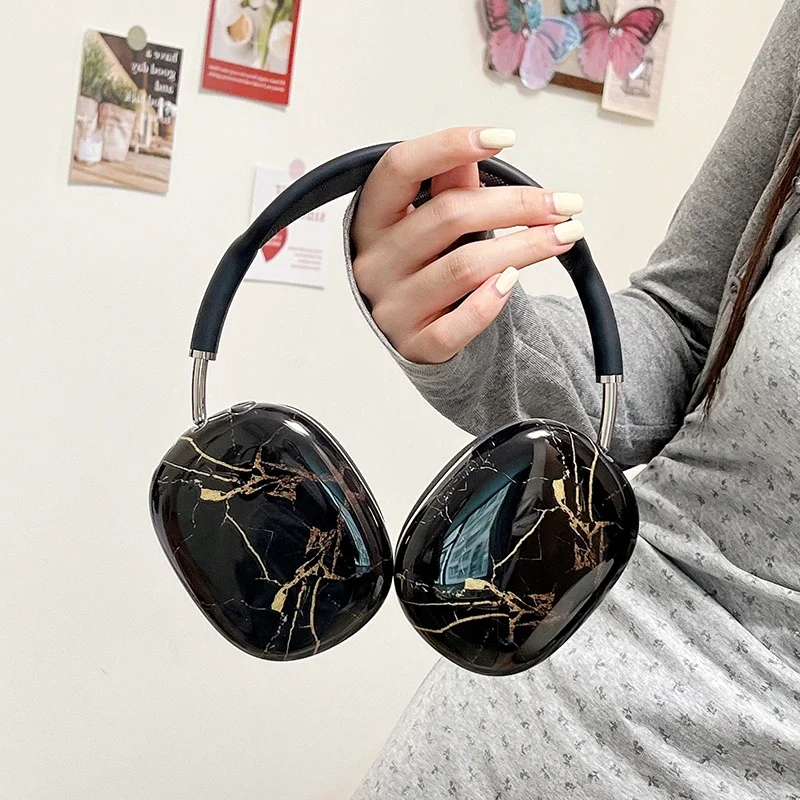 Защитный чехол с мраморным рисунком для наушников Apple Airpods Max, чехол для наушников с защитой от царапин, аксессуары для наушников