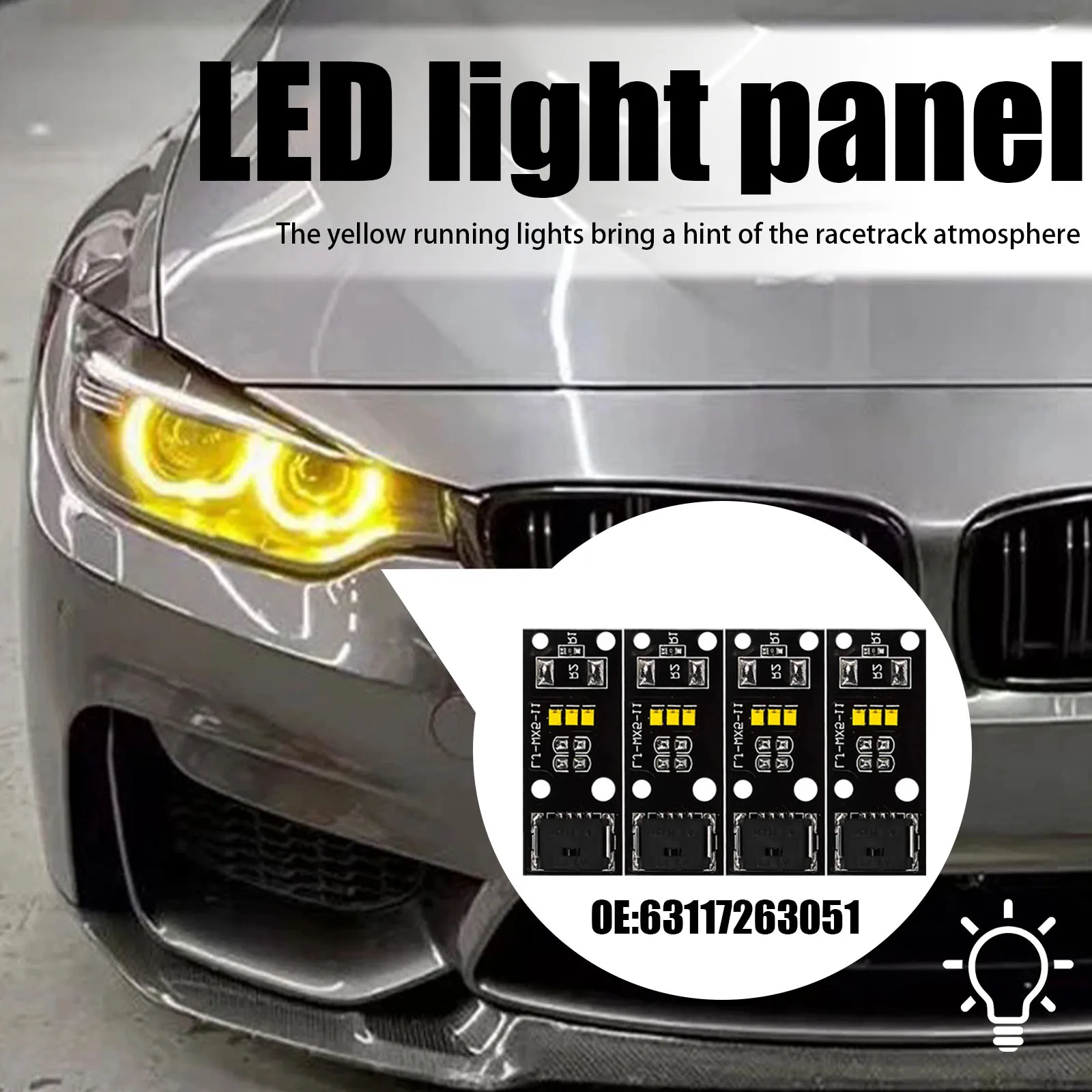 

Ксеноновые фары с желтыми светодиодными модулями дневного света (DRL) для BMW 4 серии F32 F33