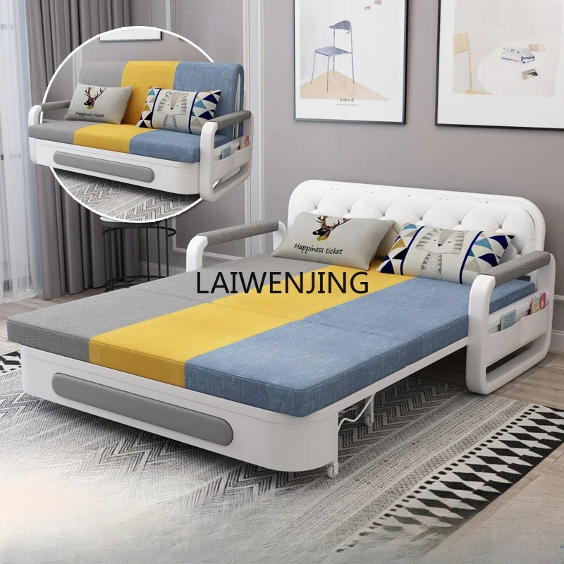 MJY sofa bed dual-purpose folding living room telescopic bed removable and washable fabric double sofa bed