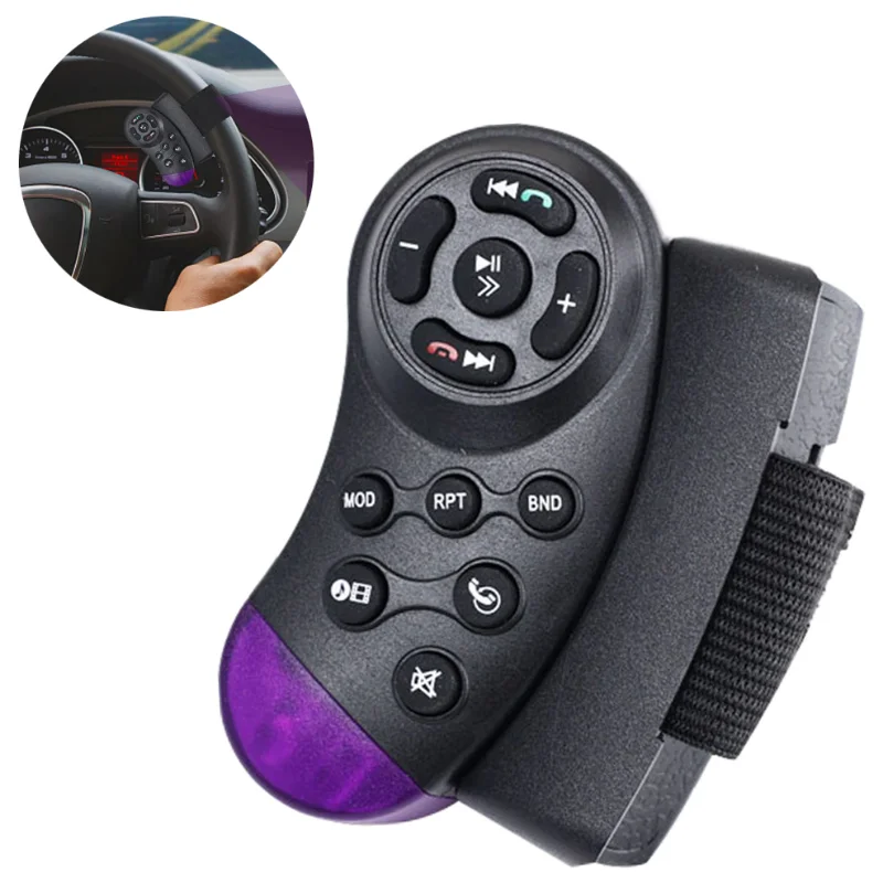 11-Key Universal Car Steering Wheel Remote Control Multimedia Player Wireless Control for Car Radio VCD DVD Without Battery