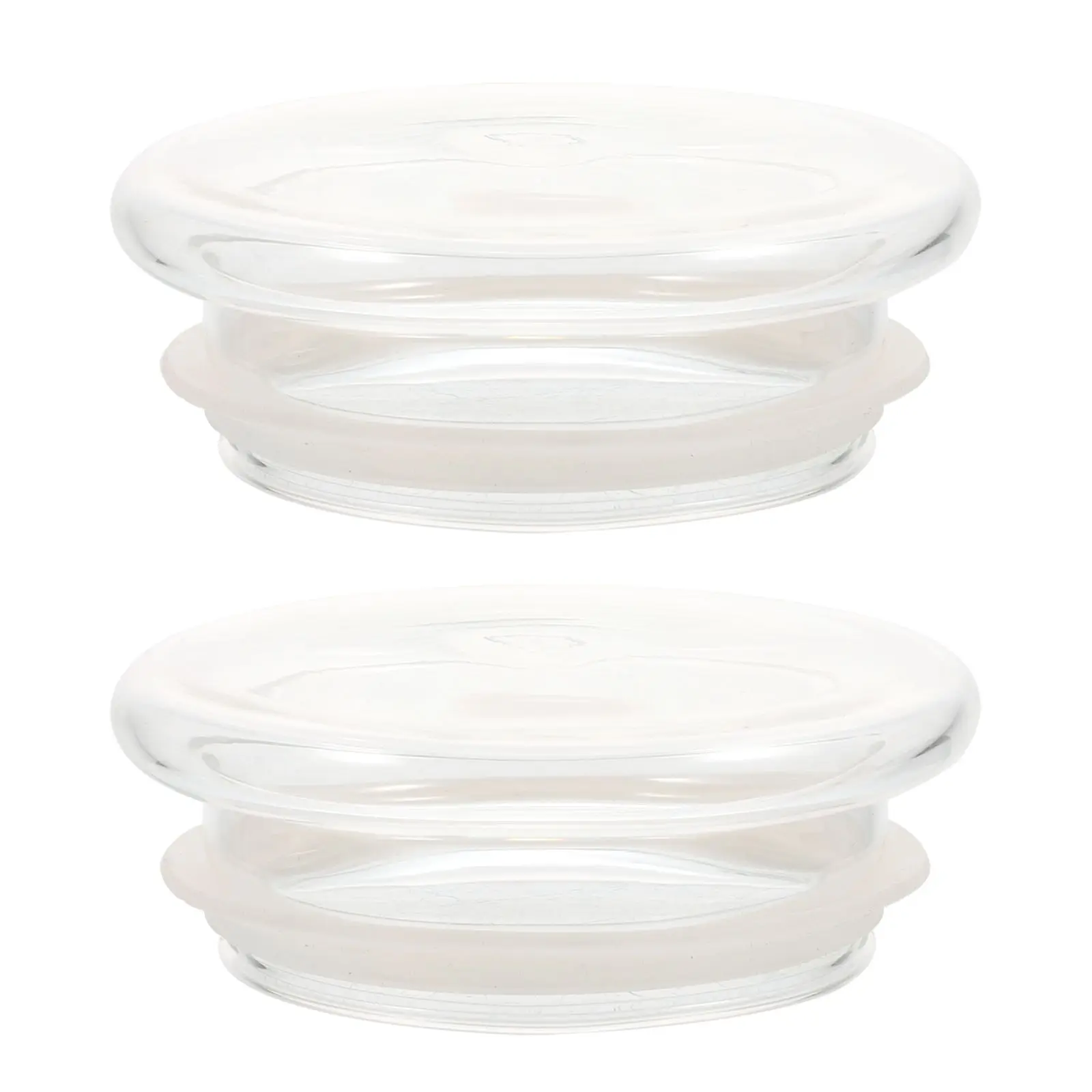 

2Pcs Glass Lid Smooth Edges Long Tea Kettle Lid Lasting Dustproof Leakproof Tea Pot Accessories Replacement Covers