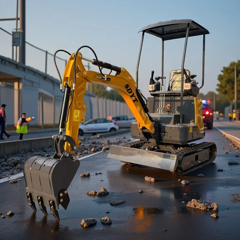 Equipo Tractor agrícola Fábrica Mini Tractor Accesorios de jardín Ce Epa Euro 5 Kubota Motor Mini excavadora personalizada