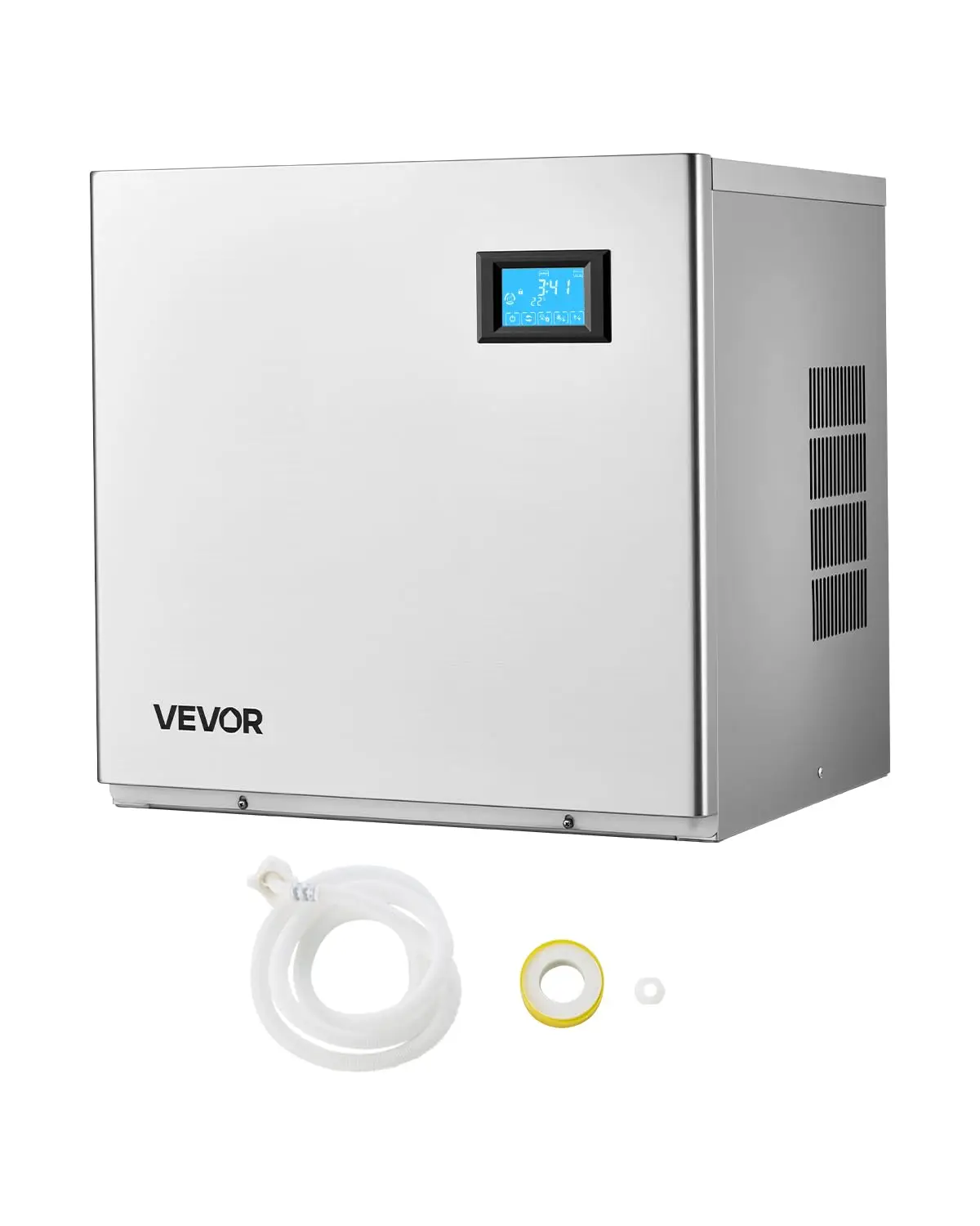 

Commercial Ice Maker Machine - Head, 360 Lbs/Day Stainless Steel Ice Machine with Self-Cleaning, 156 PCS Ice Tray, Adjustable Th