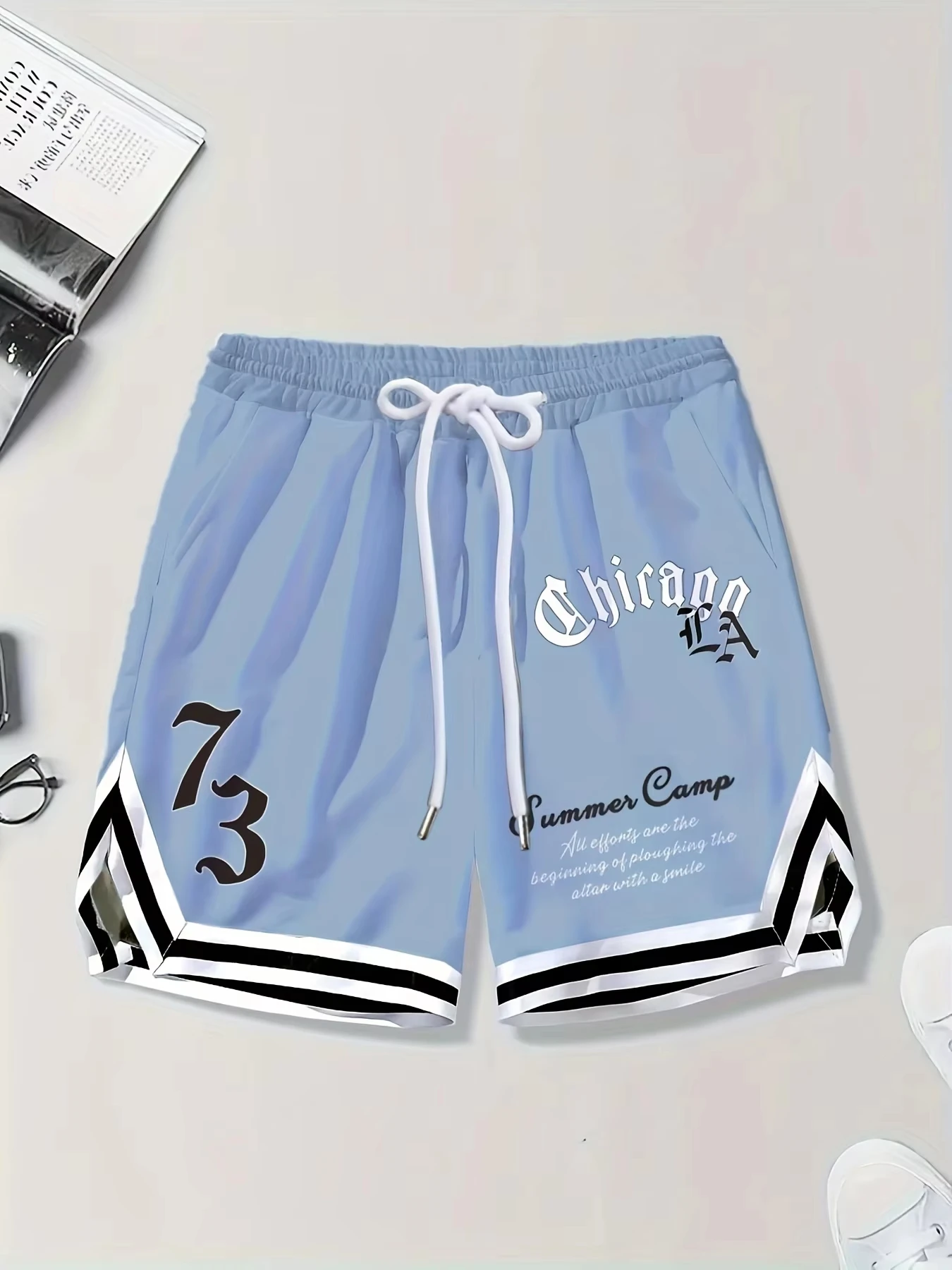 Summer 2026 New 3D Digital Printed Digital 73 Pattern Casual, Fashionable, Soft, Comfortable And Lightweight Men's Shorts