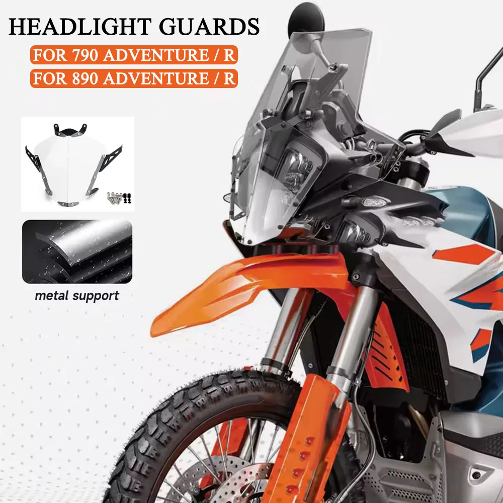 

For 890 Adventure 890 ADV R 790 ADVENTURE R 2023 2024 New Motorcycle Front Headlight Guard Protector Cover Kit FOR 790 Adventure