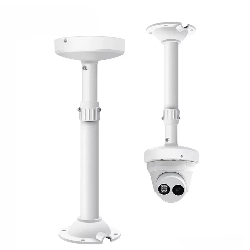 White/Black Universal Security Surveillance Dome Camera Ceiling Mount Bracket Holder Lengthen Hemispherical Telescopic Support