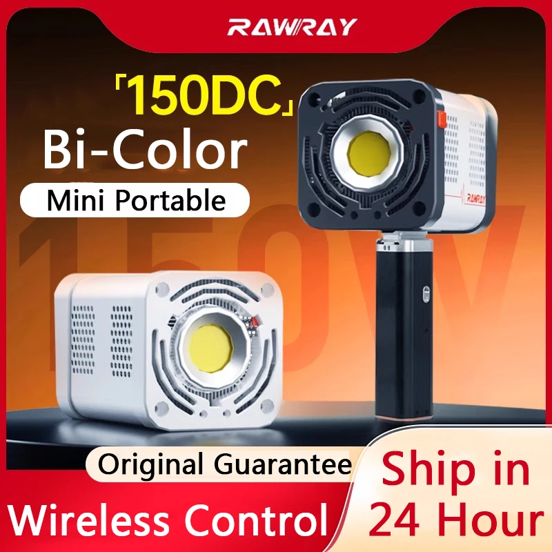 Rawray 150W Photography Light Bi-Color Temp Soft Light Lamp Camera DSLR Lighting Night Scene Outdoor Shooting COB Fill Light