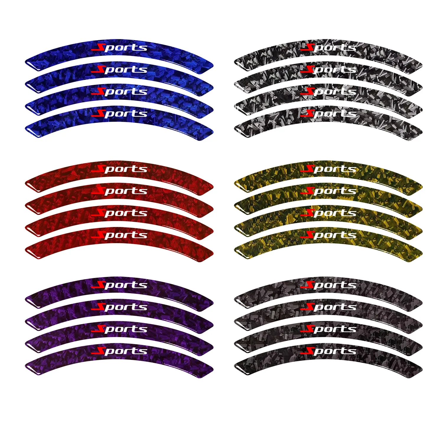 Universal Car Wheel Eyebrow Strip Carbon Fiber Texture Anti-Collision Anti-Scratch Decorative Sticker Exterior Protector