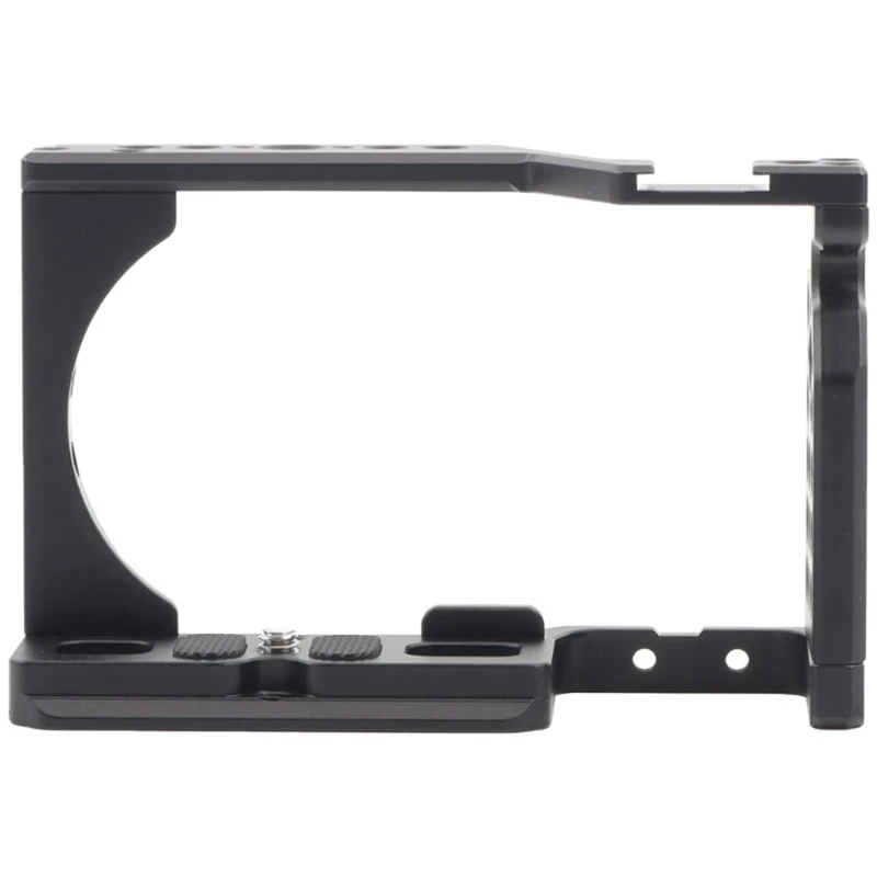 New Camera Cage For Sony ZVE10 Cameras, Vertical Quick Release Plate With Handle Grip Threaded Holes Mount Plate