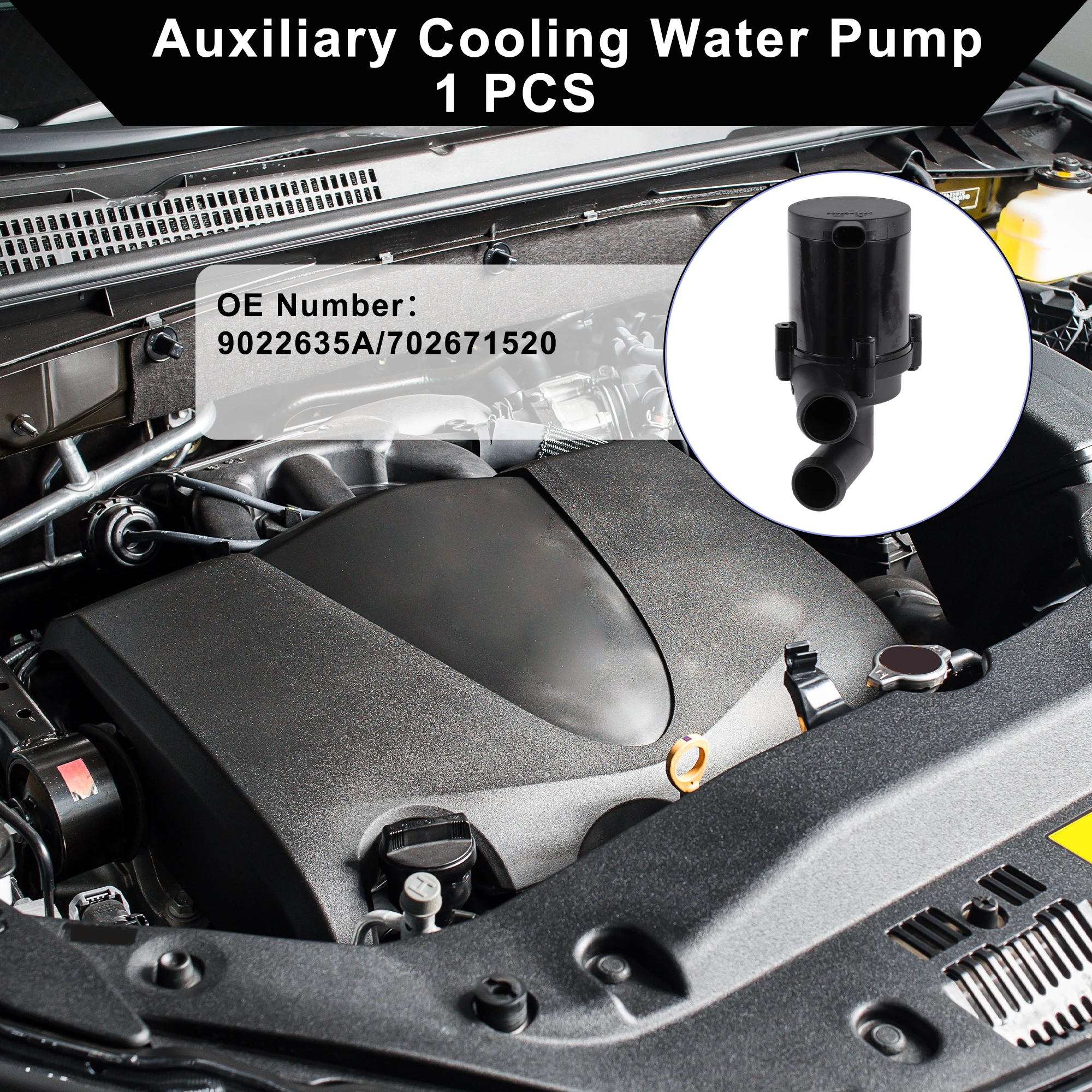 UXCELL Pompa acqua di raffreddamento ausiliaria per Mercedes-Benz Actros MP4/MP5 OM460.907-OM936.916 Pompa del liquido di raffreddamento ausiliaria per auto