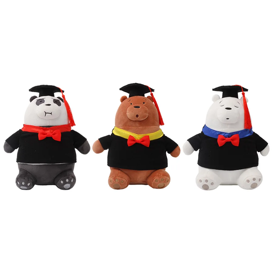 오리지널 6 시리즈 위 베어 베어 플러시 토이 크리스마스 생일 졸업 필드 트립 스키 디자인 소프트 인형 플러시