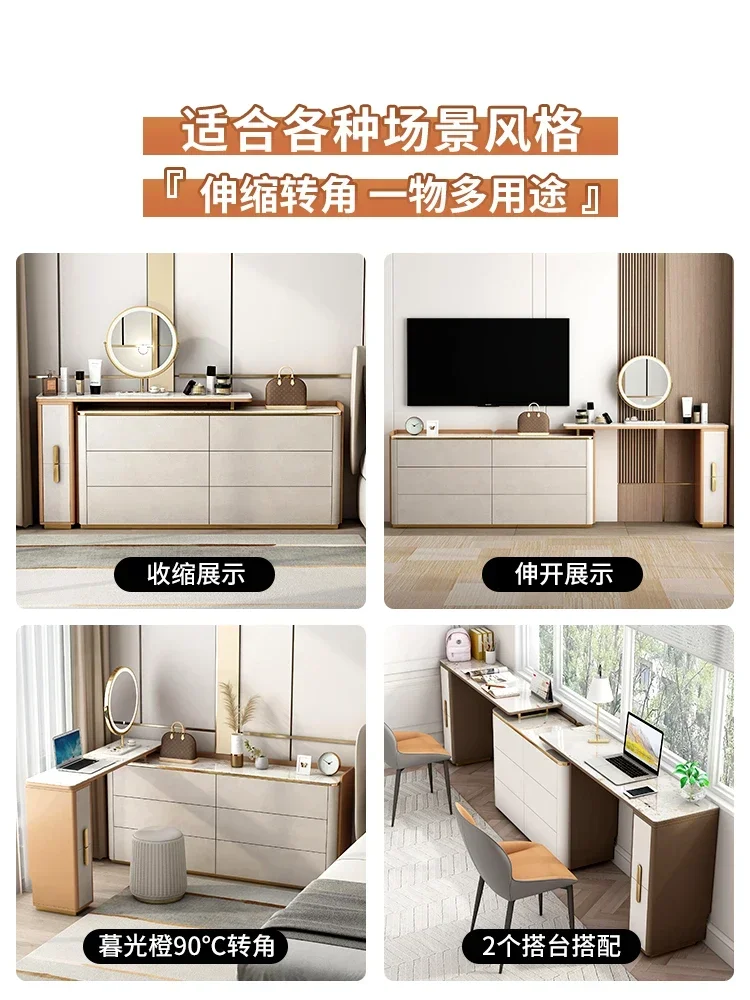 Combination Integrated Chest  Master Bedroom Retractable Small Apartment Corner Makeup Table