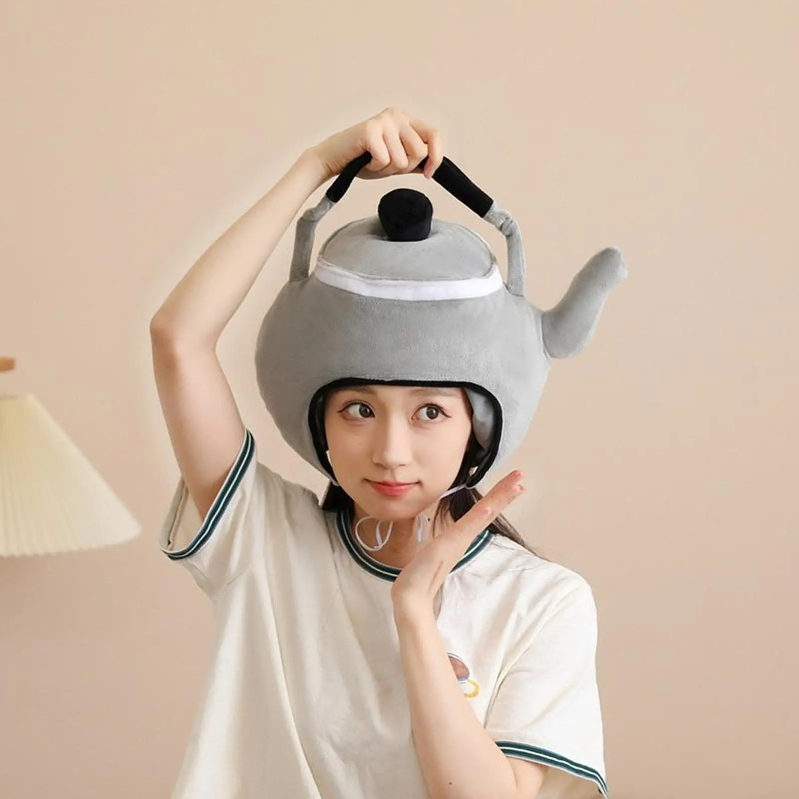 Chapeau de couvre-chef de bouilloire, jouet confortable en peluche pour Halloween, vacances, carnaval