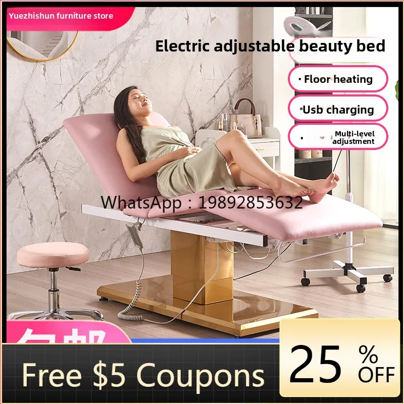 LYY Electric Beauty Salon gold Base Massage Medical Beauty Facial Eyelash Tattoo Bed