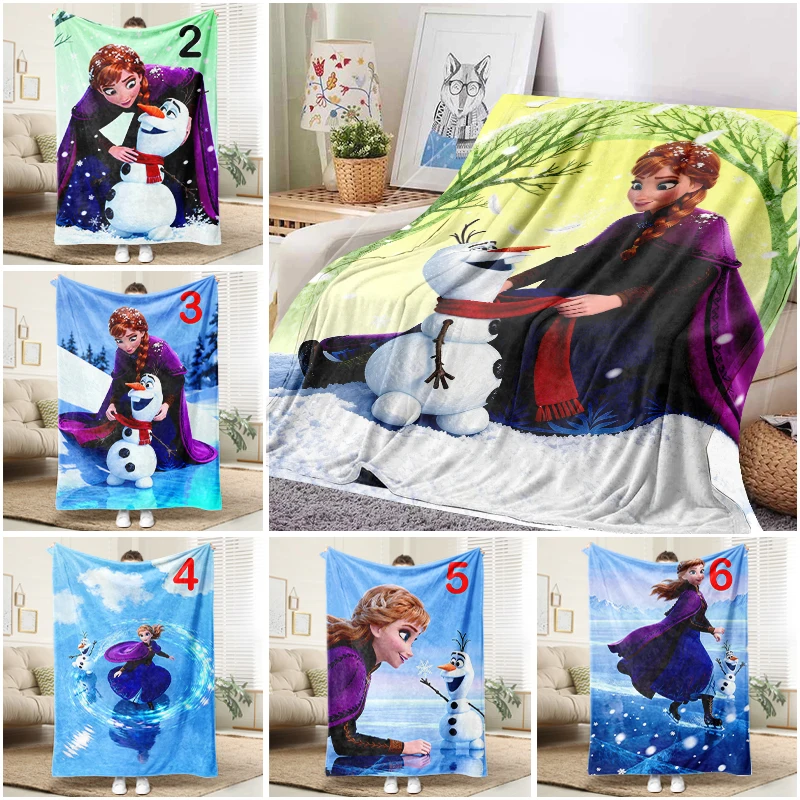 

Disney Frozen Anna Olaf Blanket Flannel Throw Warm Sofa Bed Cover for Kids Adults Gift
