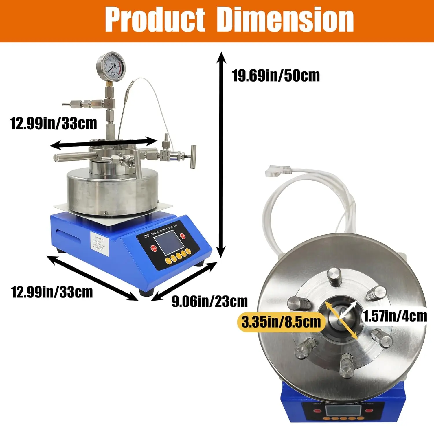 Desktop Lab Reactor 316 Stainless Steel Laboratory High-Pressure Magnetic Stirring Machine 100ml Reacting