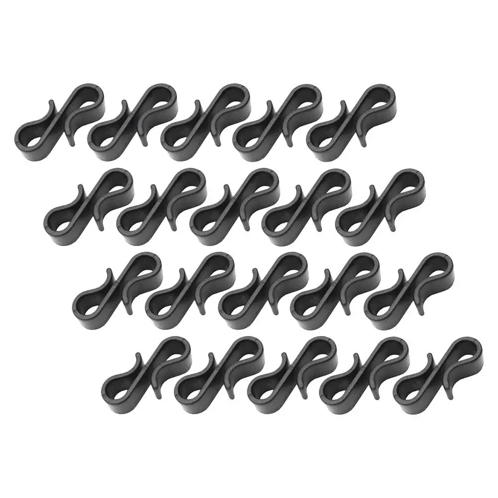 50Pcs Outdoor Light Clips Plastic S Shaped Gutter Hooks for Christmas String Lights Wind-Resistant Secure Hanging Holiday