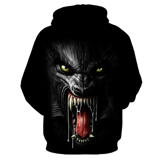 3D-Druck Hoodie mit Wolf-Motiv für Herren und Damen, modischer, lässiger Oversize-Pullover, Hip-Hop, Harajuku, Streetwear – Detail 14