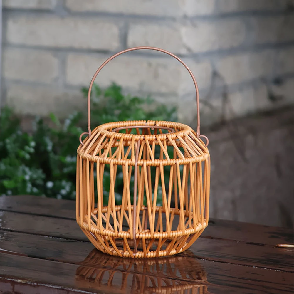 Lampa wisząca z rattanu, zasilana energią słoneczną, wodoodporna, ręcznie pleciona, żyrandol LED do salonu, sypialni, dekoracja.