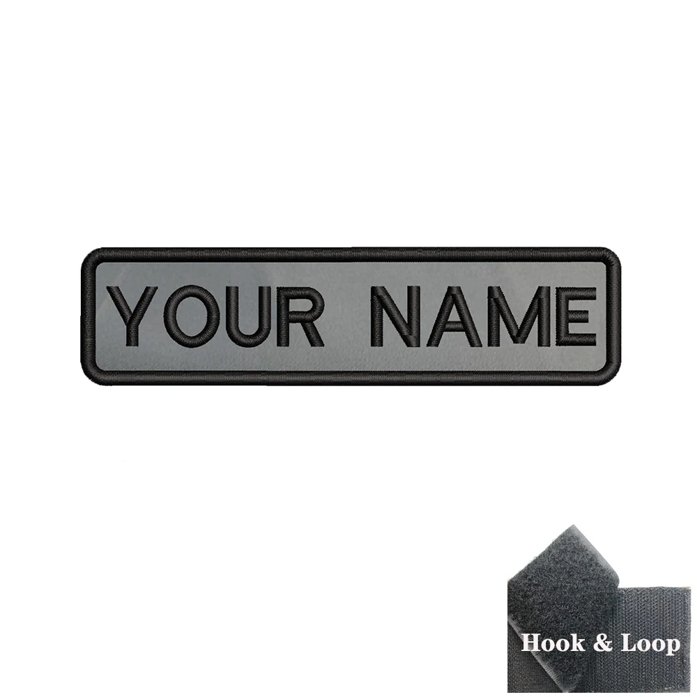 1 ST 10 cm X 2.5 cm Custom Gepersonaliseerde Naam nummer Patch Strepen Badge tags chevrons Armband Ijzer Op Of Haak lus geborduurd