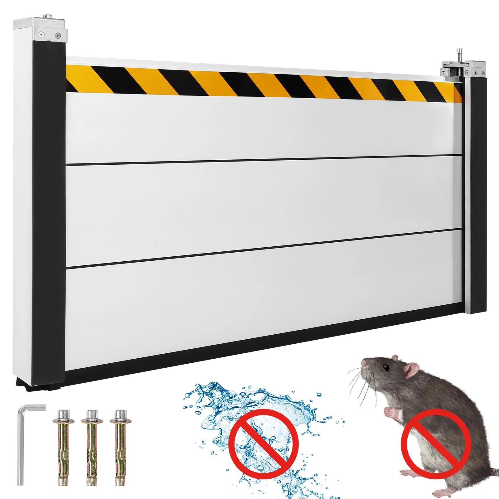 NEW Aluminum Flood Protection Barrier 48.03x23.62in Flood Protection Baffle Flood Door for Front Door/Basement Entrance/Backyard