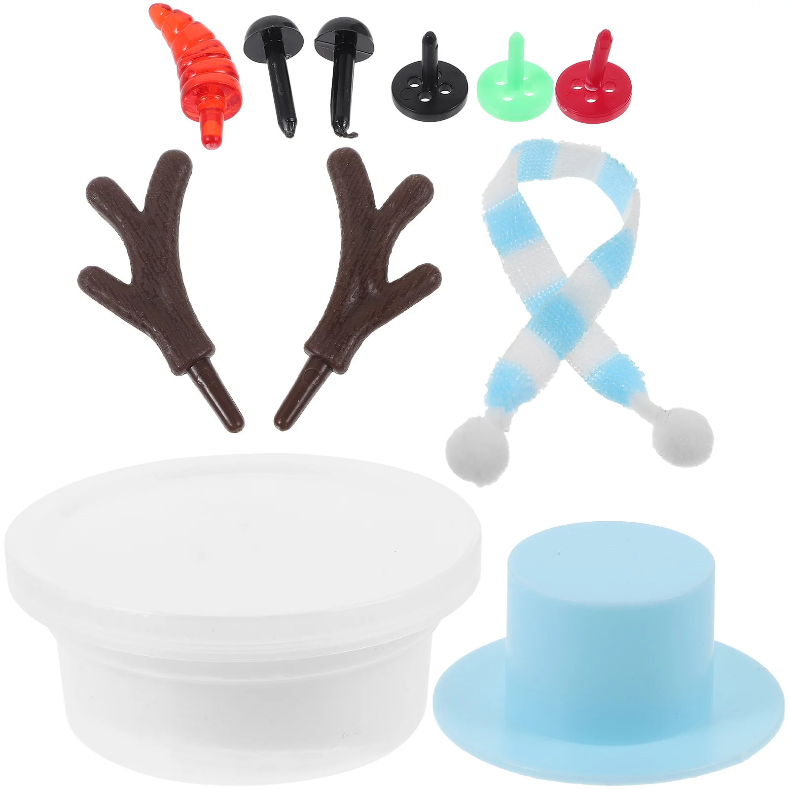 

Mini Christmas Snowman Slush DIY Bear Decorative Accessories (Black Hat Set) Making Kit Clay Craft Kits Handmade Material