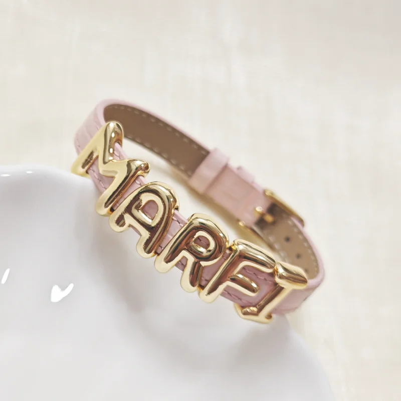 Customized Bracelets, Personalized Leather Bracelets, Holiday Gifts for Boys and Girls, Jewelry Gifts