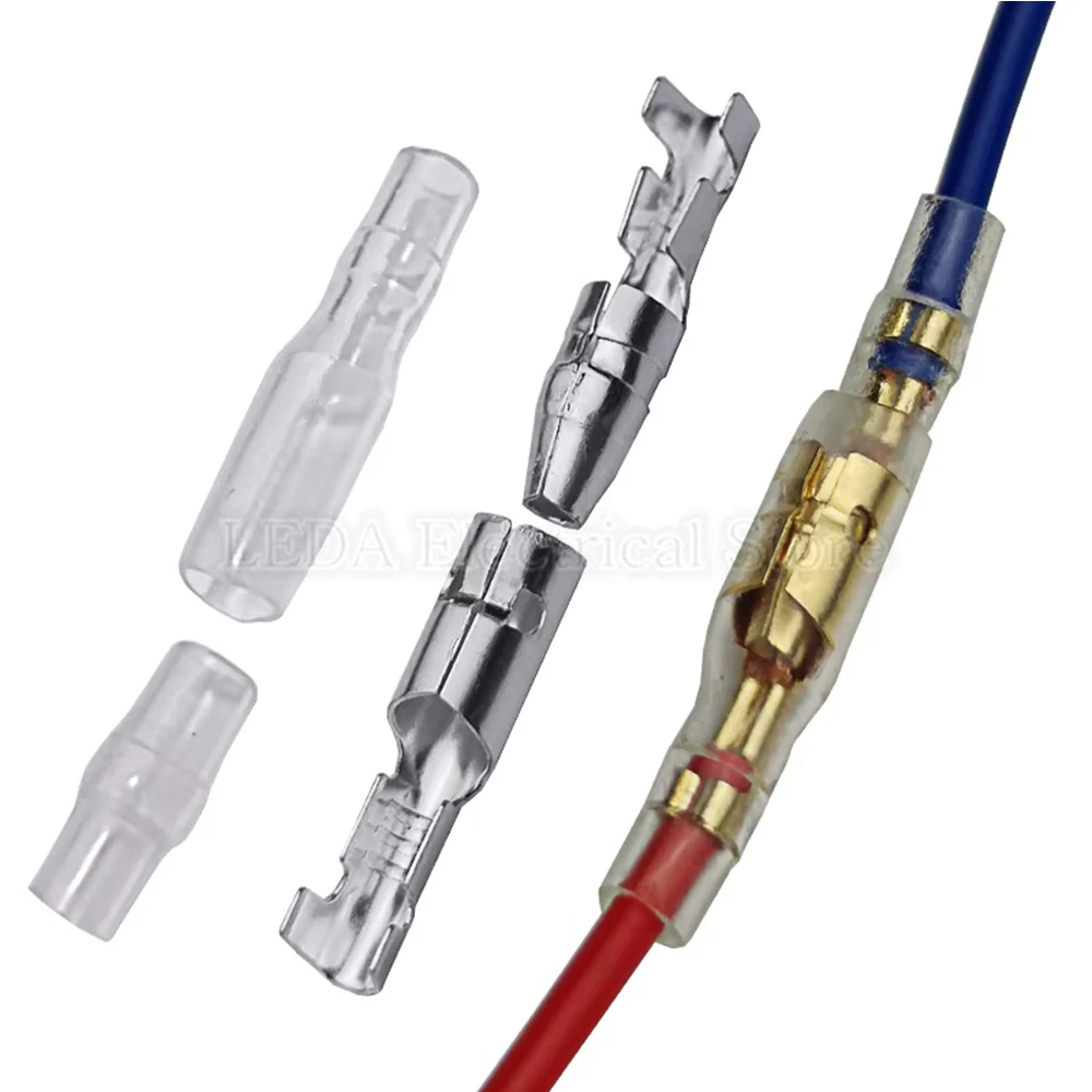 200PCS 50Set 4.0mm Gold/Silver Bullet Head Sheath Docking Insertion And Extraction Male Female Cold Pressed Terminal Connector