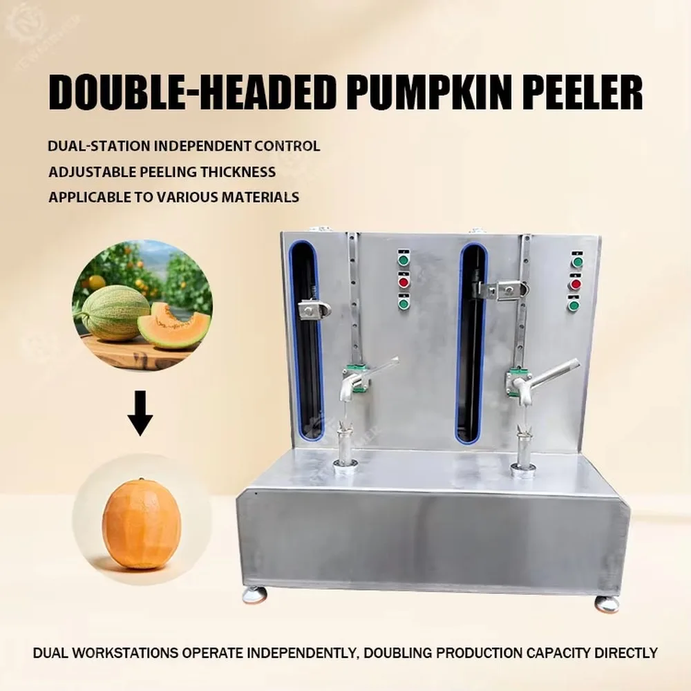 Semi Automatic Pineapple Peeling Machine Dual Working Position Fruit Vegetable Peeler Multi Functional Stainless Steel