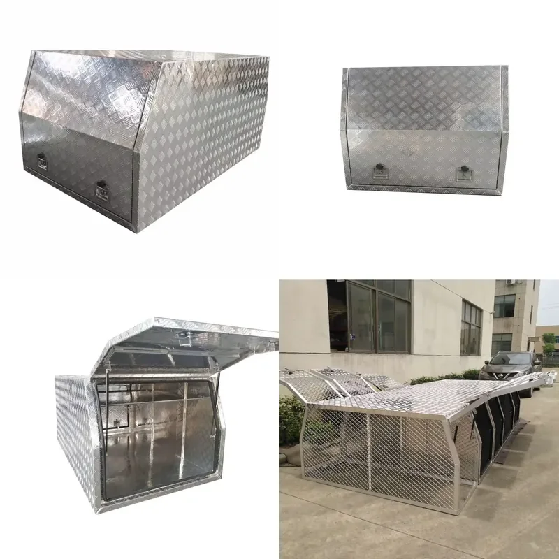 BH-C1100 Aluminum Truck Tool Box Waterproof Gull Wing Pickup Bed Storage Canopy Heavy Duty Cargo Organizer for Trailer