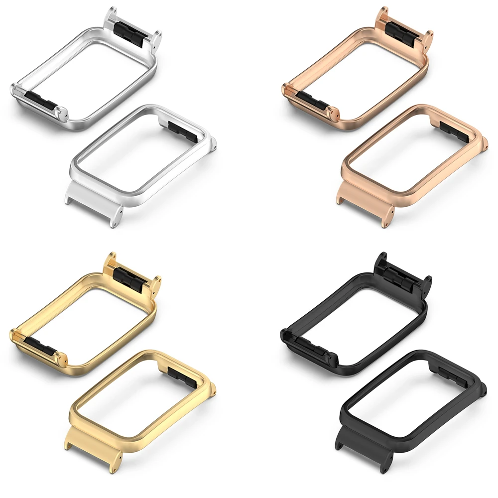 Metal Case Cover For Xiaomi Mi Band 7 Pro Frame High Quality Smart Watch Protective Accessories Connect 18mm Width Strap