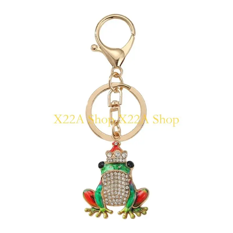 Unique Decorative Animal Keychain with Gold Tone Clasp, Top Accent and Front Detail for Key Ring or Bag Charm Use Daily
