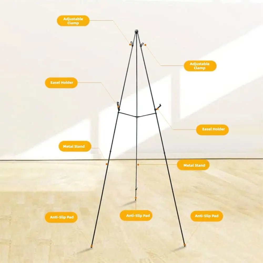 caballete-de-dibujo-triangular-ligero-telescopico-plegable-y-ajustable-soporte-de-exhibicion-en-negro-blanco-y-dorado-caballete-de-pintura-ajustable
