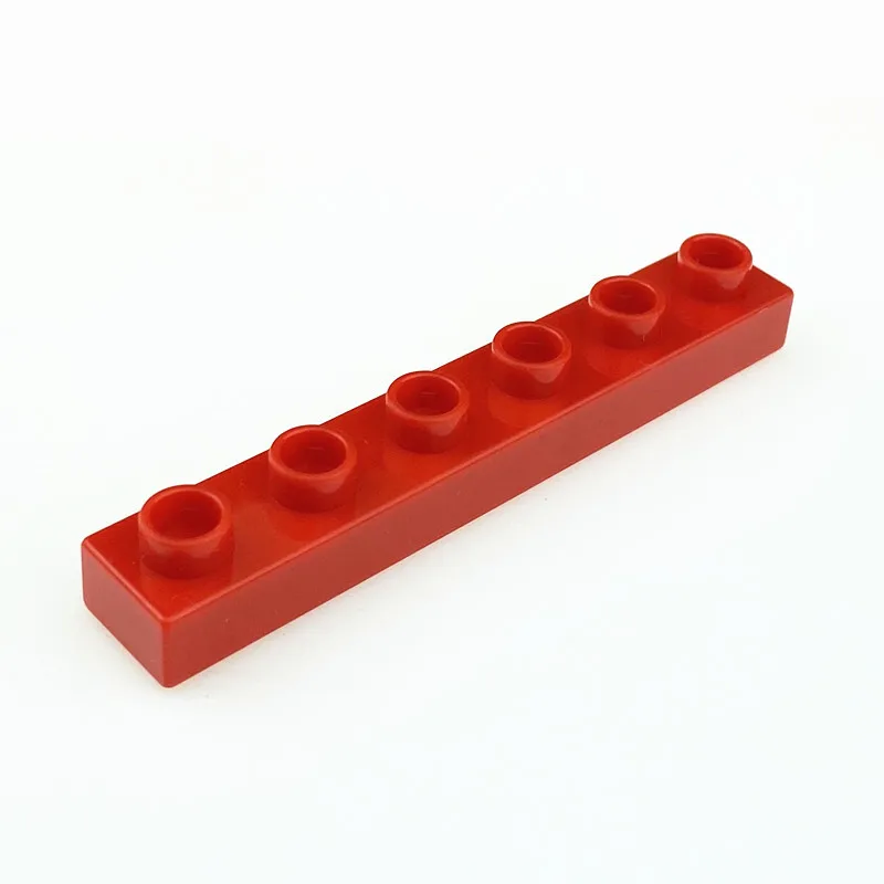 Big Size Block Thin Brick 1x6 10pcs/lot Education Building Blocks Compatible with Duplo Bricks Plastic Toys for Children