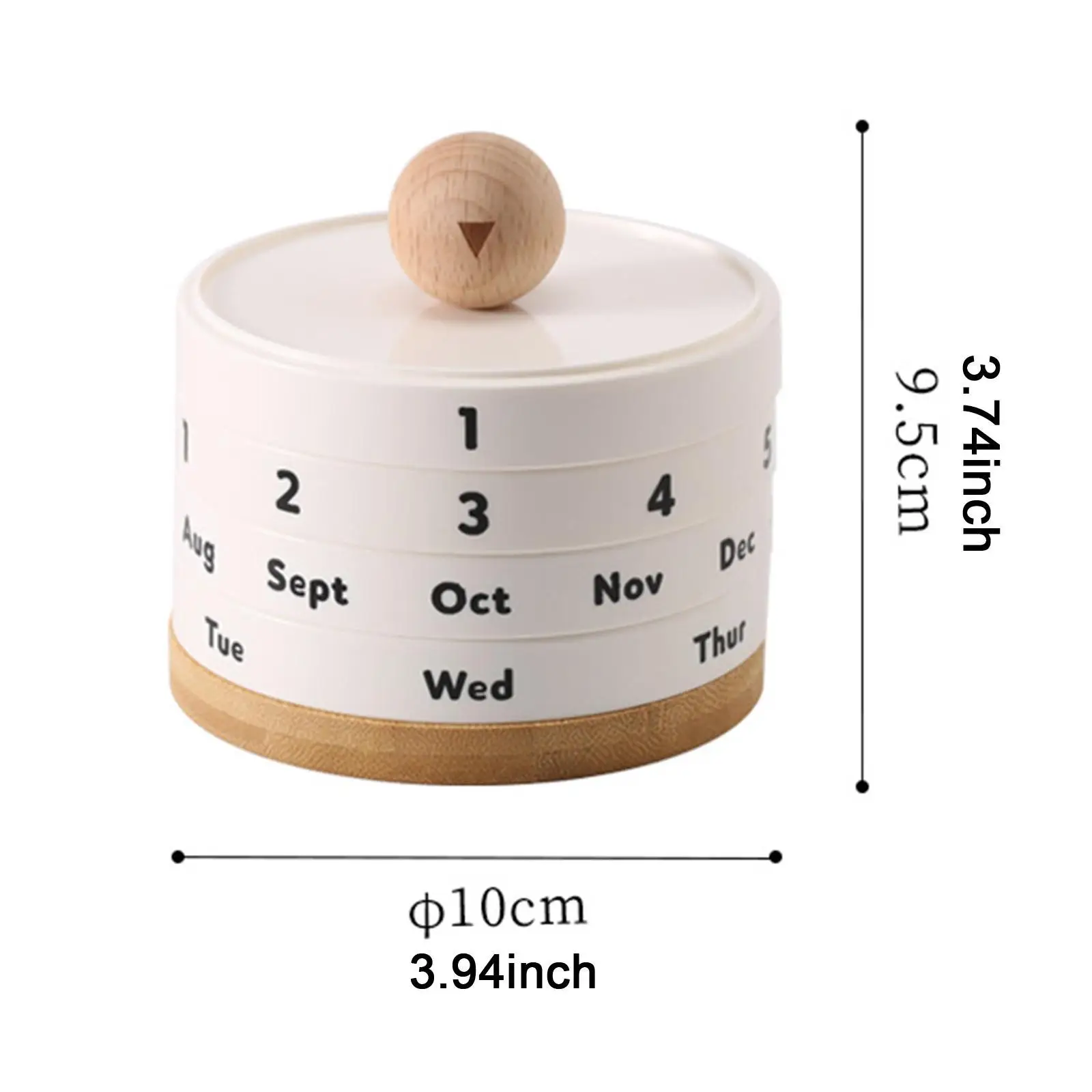 Calendario perpetuo Arte Calendario perpetuo giratorio para hogar de chimenea escolar