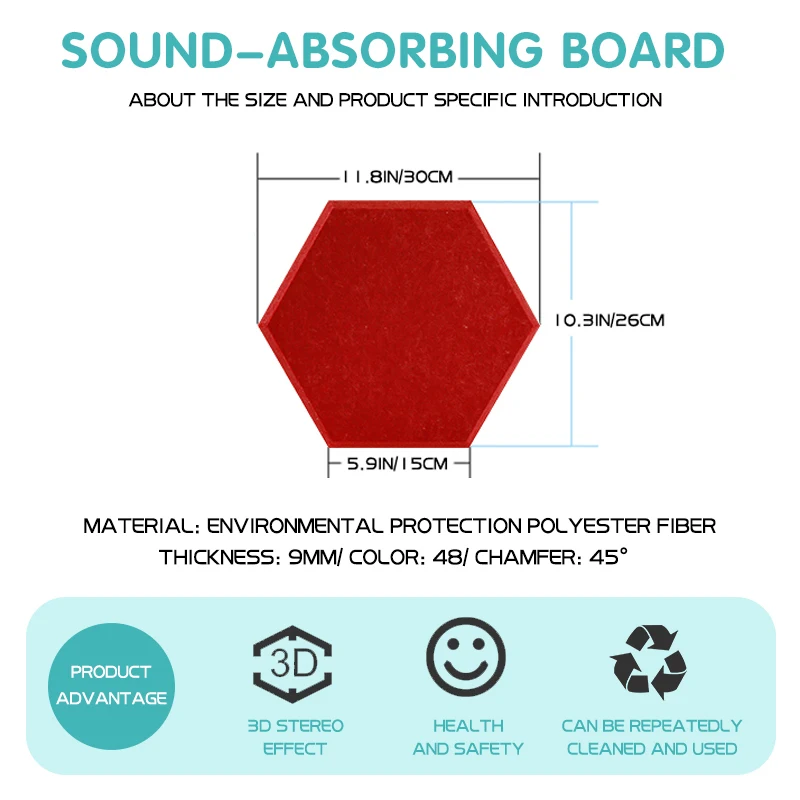 Звукостойкие настенные панели 3 шт. шумоподавляемые шестигранные 15 см акустическая панель домашние декоративные изоляционные изоляции для игровых комнат