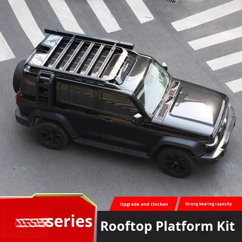 

High Quality Aluminum Alloy Car Roof Lage Rack Frame with Tank 300/400/500/700 Haval Raptor/H9 Ladder Travel Expansion Platform